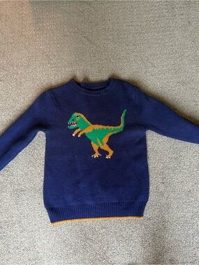 Navy Dinosaur Knit Sweater